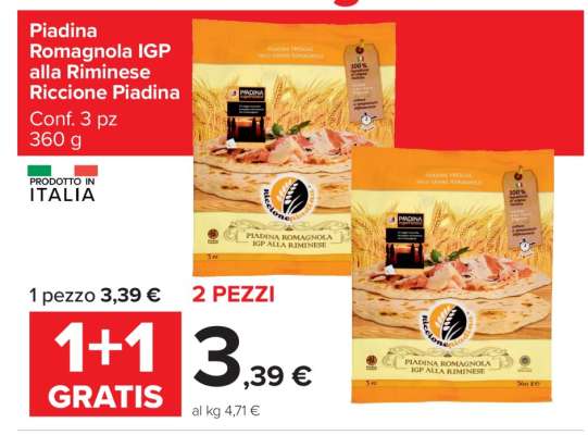 PIADINA ROMAGNOLA IGP ALLA RIMINESE RICCIONE PIADINA