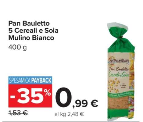 Pan Bauletto 5 Cereali e Soia Mulino Bianco