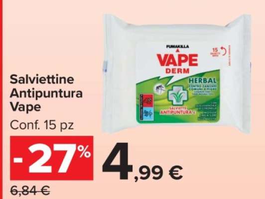 Salviettine Antipuntura Vape