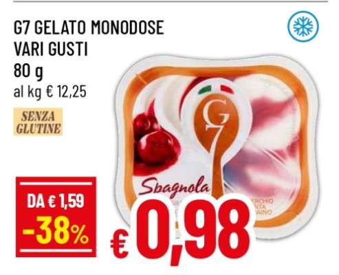 G7 GELATO MONODOSE VARI GUSTI