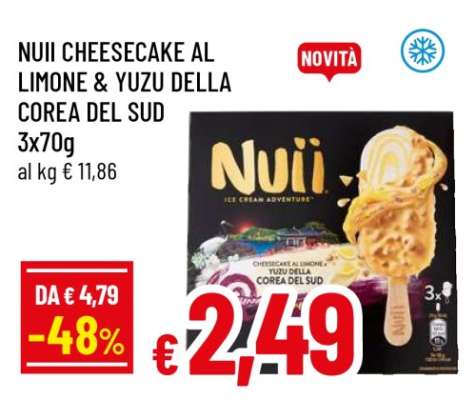 Nuii Cheesecake al Limone & Yuzu della Corea del Sud
