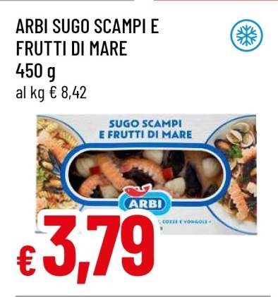 ARBI SUGO SCAMPI E FRUTTI DI MARE