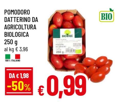 POMODORO DATTERINO DA AGRICOLTURA BIOLOGICA