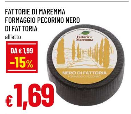 FATTORIE DI MAREMMA FORMAGGIO PECORINO NERO DI FATTORIA
