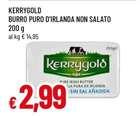 KERRYGOLD Burro Puro d'Irlanda Non Salato