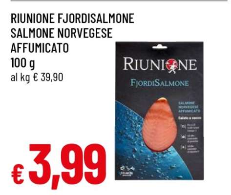 RIUNIONE FJORDISALMONE SALMONE NORVEGESE AFFUMICATO