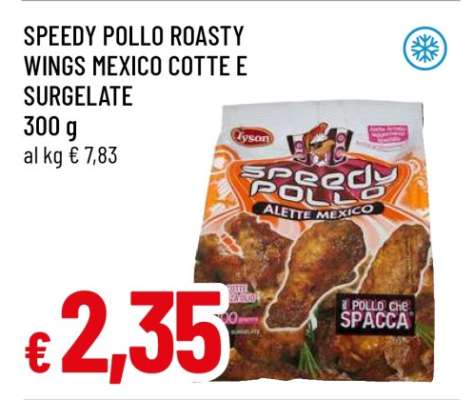 SPEEDY POLLO ROASTY WINGS MEXICO COTTE E SURGELATE