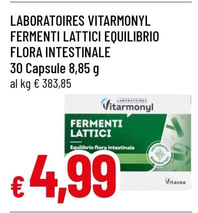 LABORATOIRES VITARMONYL FERMENTI LATTICI EQUILIBRIO FLORA INTESTINALE