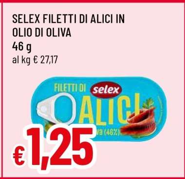 SELEX FILETTI DI ALICI IN OLIO DI OLIVA