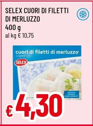 SELEX CUORI DI FILETTI DI MERLUZZO