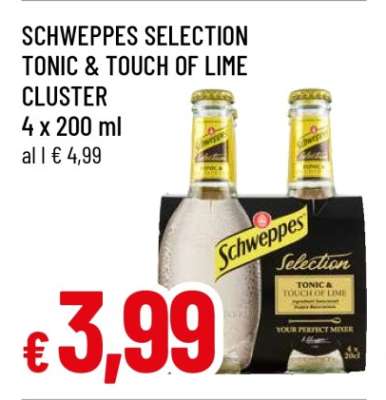 Schweppes Selection Tonic & Touch of Lime Cluster