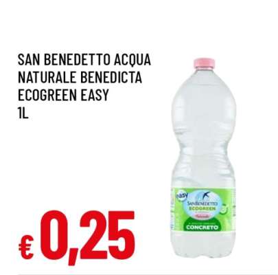 SAN BENEDETTO ACQUA NATURALE BENEDICTA ECOGREEN EASY 1L