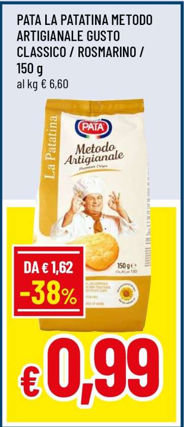 PATA LA PATATINA METODO ARTIGIANALE GUSTO CLASSICO / ROSMARINO