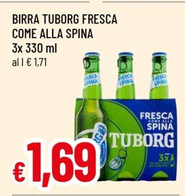 BIRRA TUBORG FRESCA COME ALLA SPINA