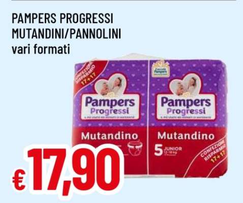 PAMPERS PROGRESSI MUTANDINI/PANNOLINI