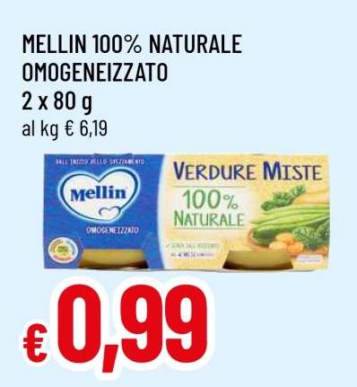 MELLIN 100% NATURALE OMOGENEIZZATO