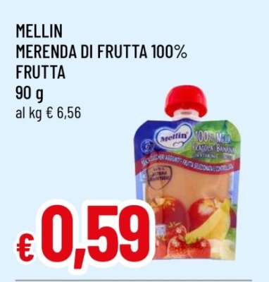 Mellin Merenda di Frutta 100% Frutta