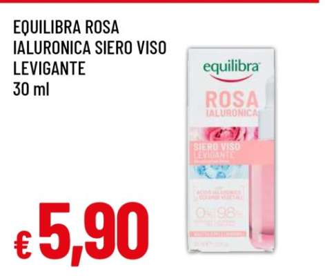 EQUILIBRA ROSA IALURONICA SIERO VISO LEVIGANTE