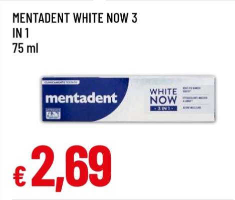 MENTADENT WHITE NOW 3 IN 1