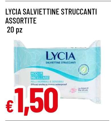 LYCIA SALVIETTINE STRUCCANTI ASSORTITE