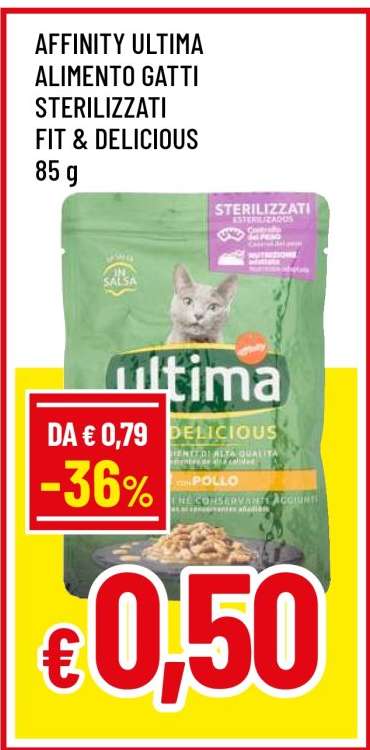 AFFINITY ULTIMA ALIMENTO GATTI STERILIZZATI FIT & DELICIOUS 85 g