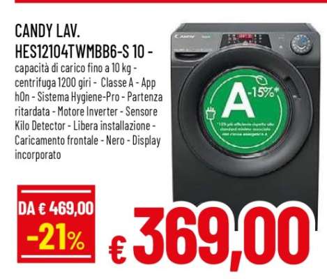 CANDY LAV. HES12104TWMB6B-S 10