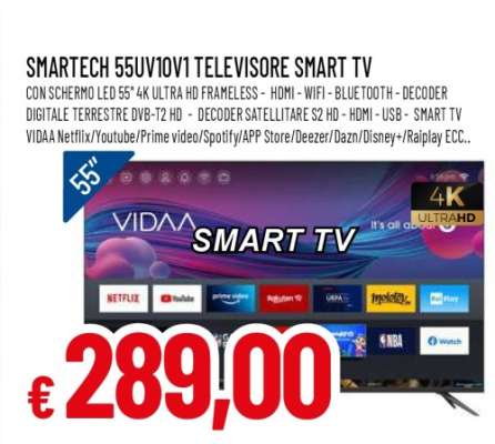 SMARTECH 55UV10V1 TELEVISORE SMART TV