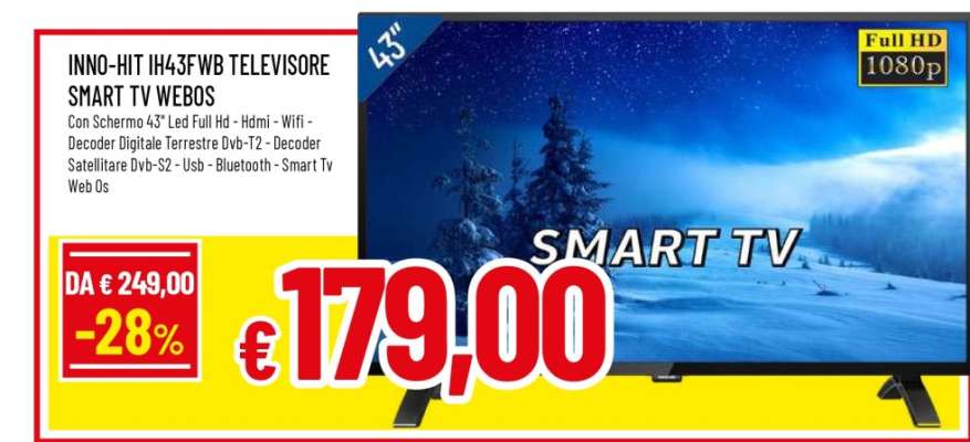 INNO-HIT IH43FWB TELEVISORE SMART TV WEBOS