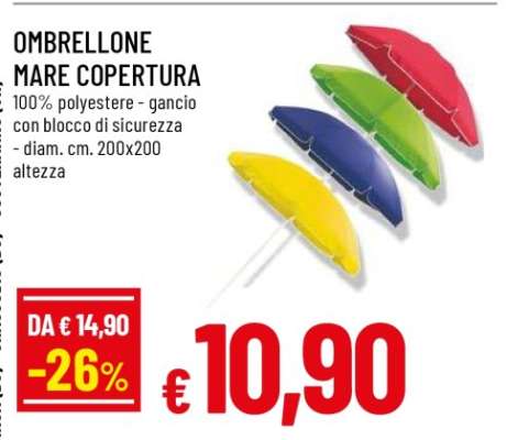 OMBRELLONE MARE COPERTURA