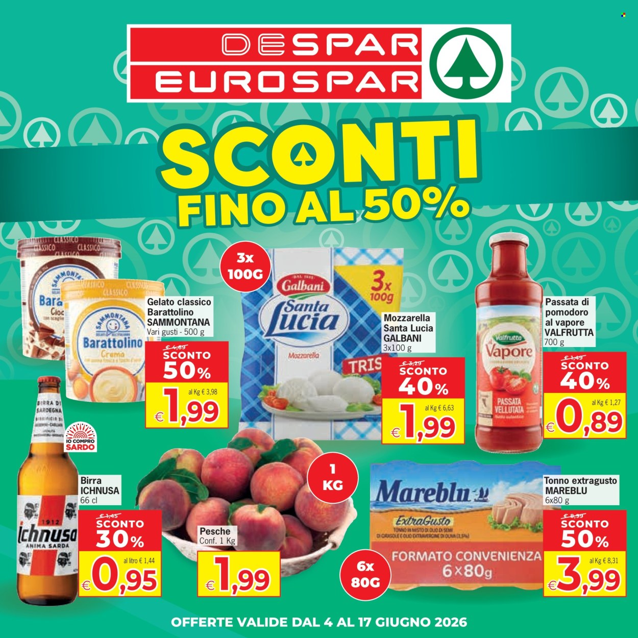 Volantino Eurospar - 4/6/2026 - 17/6/2026. Pagina 1