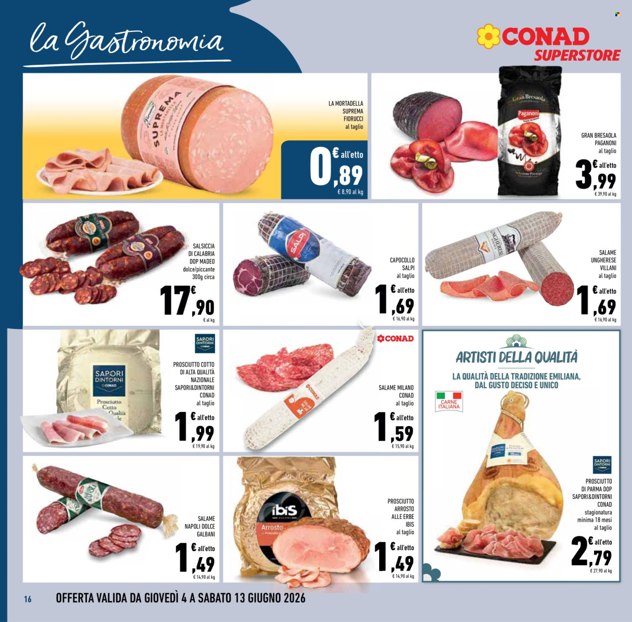 Leták Conad Superstore - 4.6.2026 - 13.6.2026. Strana 16