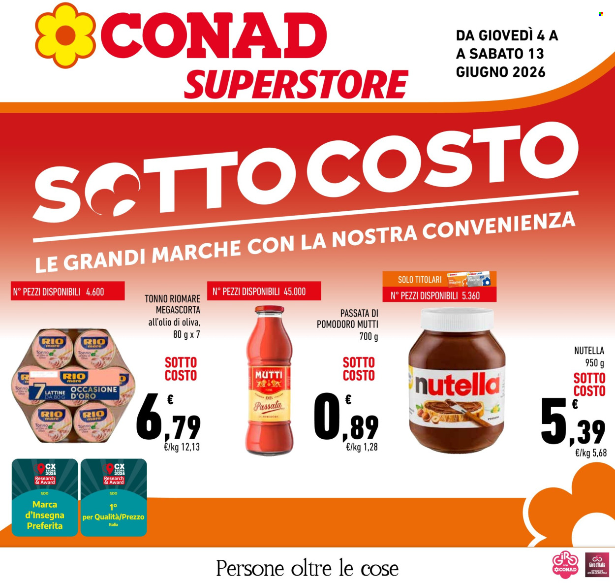 Leták Conad Superstore - 4.6.2026 - 13.6.2026. Strana 1