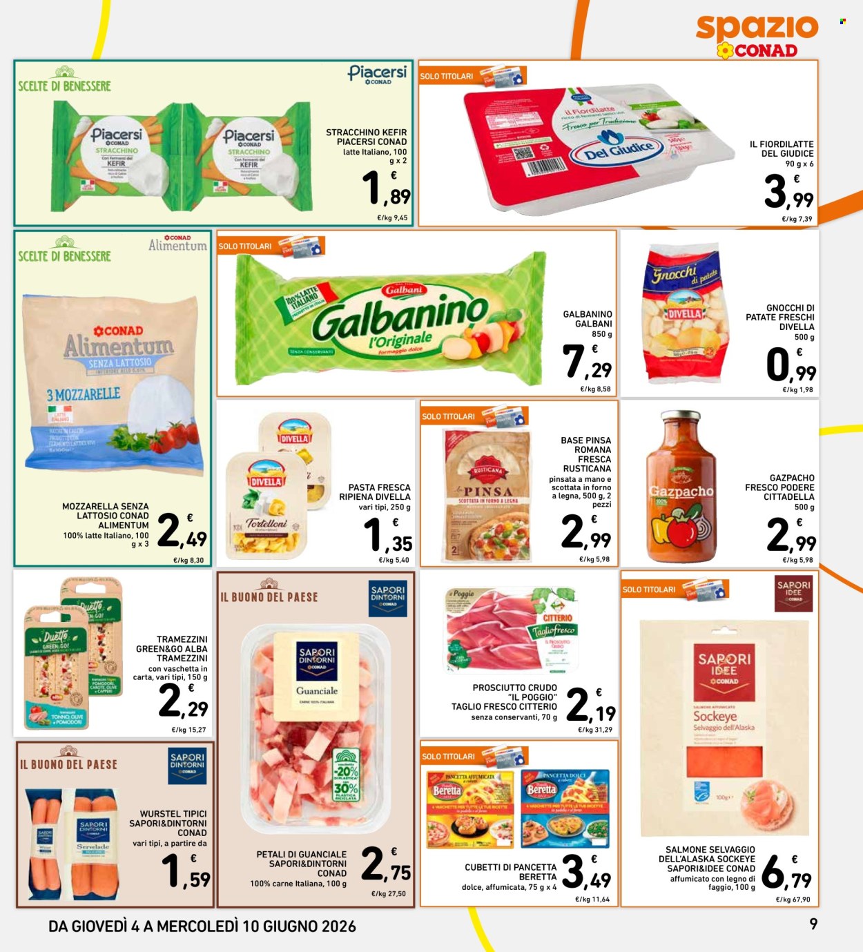 Leták Spazio Conad - 4.6.2026 - 10.6.2026. Strana 9