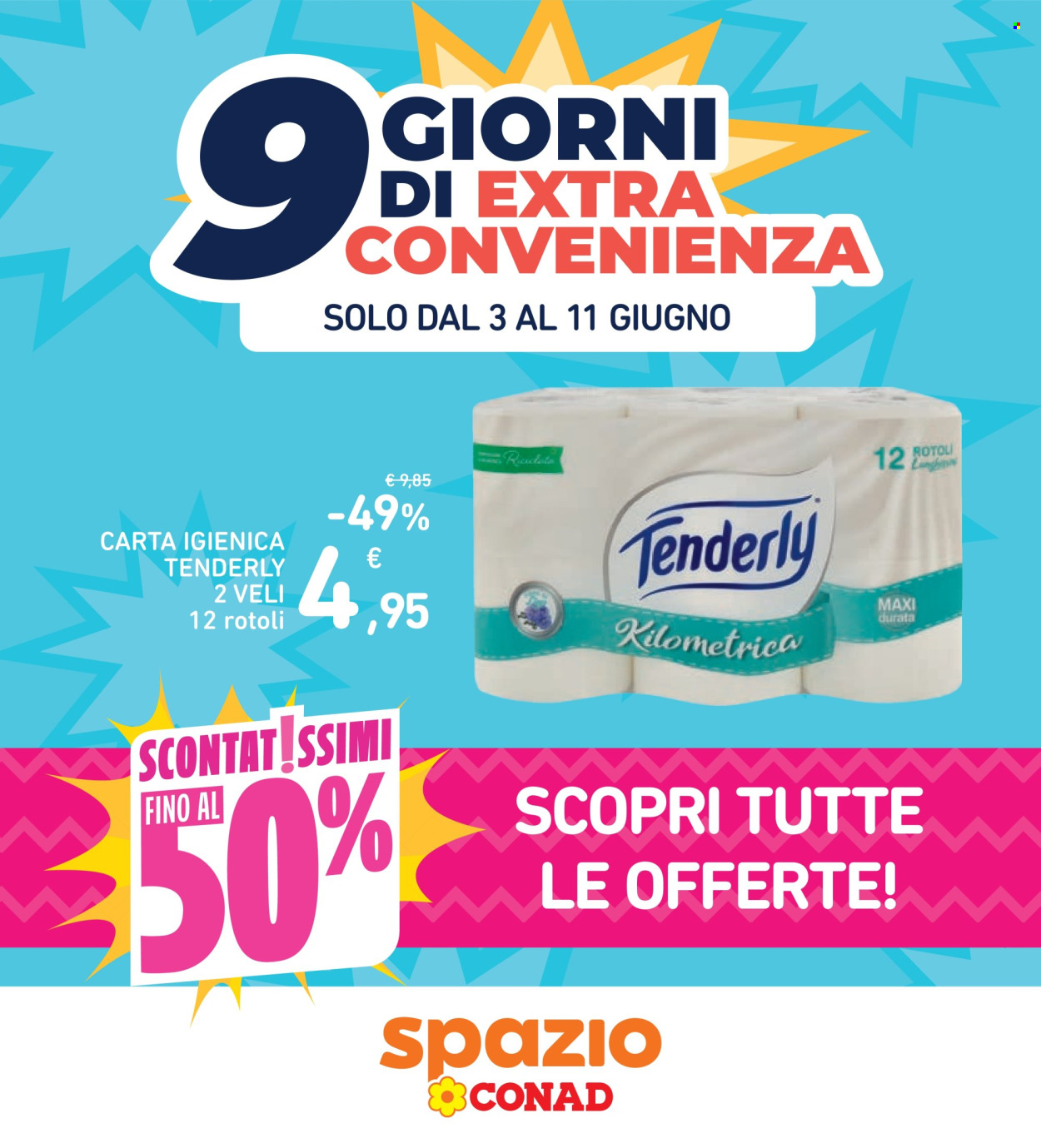 Leták Spazio Conad - 3.6.2026 - 11.6.2026. Strana 1