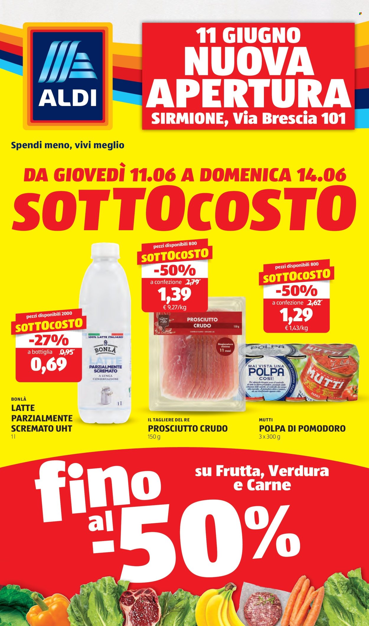Volantino Aldi - 11/6/2026 - 14/6/2026. Pagina 1