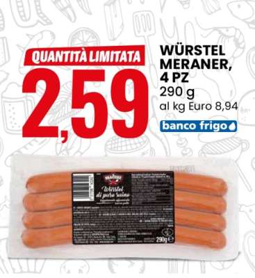 WÜRSTEL MERANER, 4 PZ