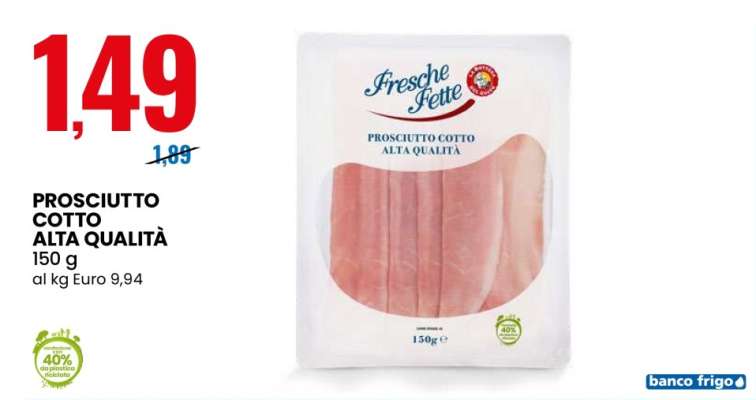 Prosciutto Cotto Alta Qualità