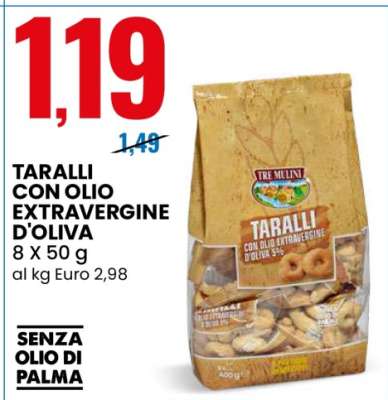 TARALLI CON OLIO EXTRAVERGINE D'OLIVA