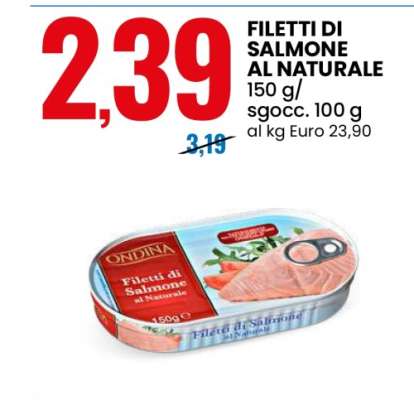 FILETTI DI SALMONE AL NATURALE