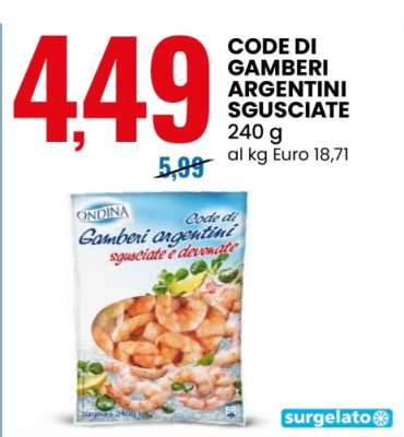 CODE DI GAMBERI ARGENTINI SGUSCIATE
