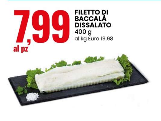 Filetto Di Baccalà Dissalato