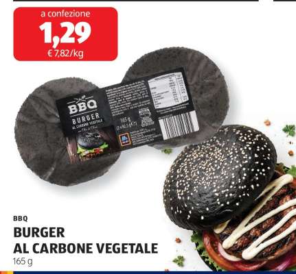 BBQ BURGER AL CARBONE VEGETALE