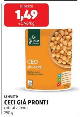 LE GUSTO CECI GIÀ PRONTI