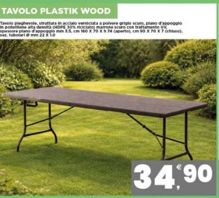 TAVOLO PLASTIK WOOD