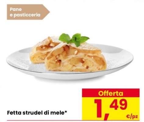 Fetta strudel di mele
