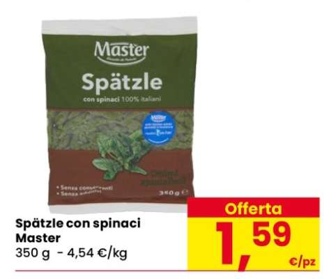 Spätzle con spinaci Master