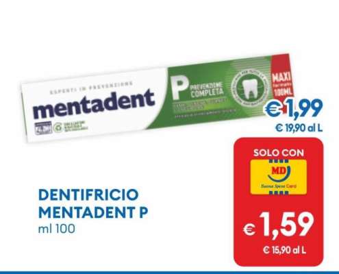 Dentifricio Mentadent P