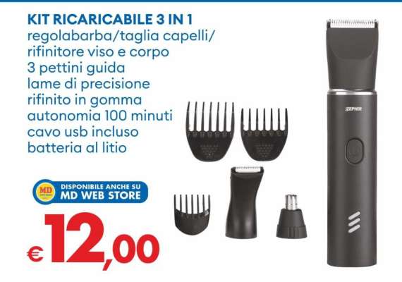 KIT RICARICABILE 3 IN 1