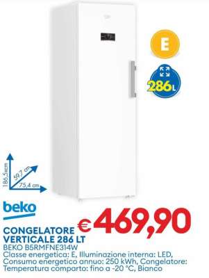 CONGELATORE VERTICALE 286 LT