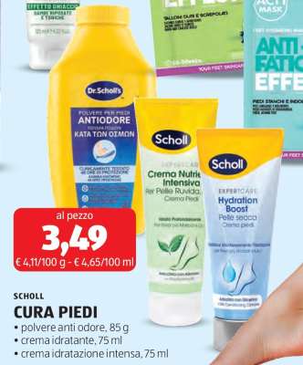 SCHOLL CURA PIEDI